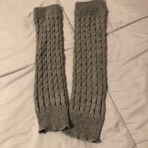 Gray leg warmers